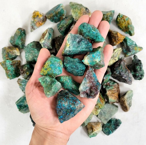 Rough chrysocolla crystals - crystals,
